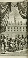 An illustration from De konincklycke triumphe : vertoonende alle de eerpoorten, met desselfs besondere sinne-beelden, en hare beschryvinge, ten getale van in de 60, opgerecht in s' Gravenhage 1691 ter eere van Willem de III koningh van Groot Brittanjen (1691)