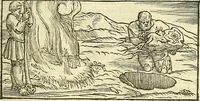 An illustration from De la pirotechnia : Libri X. doue ampiamente si tratta non solo di ogni sorte & diuersita di miniere, ma anchora quanto si ricerca intorno à la prattica di quelle cose di quel che si appartiene à l'arte de la fusione ouer gitto de metalli come d'ogni altra cosa simile à questa (1540)