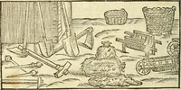 An illustration from De la pirotechnia : Libri X. doue ampiamente si tratta non solo di ogni sorte & diuersita di miniere, ma anchora quanto si ricerca intorno à la prattica di quelle cose di quel che si appartiene à l'arte de la fusione ouer gitto de metalli come d'ogni altra cosa simile à questa (1540)