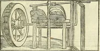 An illustration from De la pirotechnia : Libri X. doue ampiamente si tratta non solo di ogni sorte & diuersita di miniere, ma anchora quanto si ricerca intorno à la prattica di quelle cose di quel che si appartiene à l'arte de la fusione ouer gitto de metalli come d'ogni altra cosa simile à questa (1540)