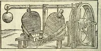 An illustration from De la pirotechnia : Libri X. doue ampiamente si tratta non solo di ogni sorte & diuersita di miniere, ma anchora quanto si ricerca intorno à la prattica di quelle cose di quel che si appartiene à l'arte de la fusione ouer gitto de metalli come d'ogni altra cosa simile à questa (1540)