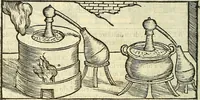 An illustration from De la pirotechnia : Libri X. doue ampiamente si tratta non solo di ogni sorte & diuersita di miniere, ma anchora quanto si ricerca intorno à la prattica di quelle cose di quel che si appartiene à l'arte de la fusione ouer gitto de metalli come d'ogni altra cosa simile à questa (1540)