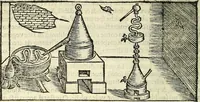 An illustration from De la pirotechnia : Libri X. doue ampiamente si tratta non solo di ogni sorte & diuersita di miniere, ma anchora quanto si ricerca intorno à la prattica di quelle cose di quel che si appartiene à l'arte de la fusione ouer gitto de metalli come d'ogni altra cosa simile à questa (1540)