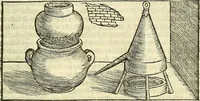 An illustration from De la pirotechnia : Libri X. doue ampiamente si tratta non solo di ogni sorte & diuersita di miniere, ma anchora quanto si ricerca intorno à la prattica di quelle cose di quel che si appartiene à l'arte de la fusione ouer gitto de metalli come d'ogni altra cosa simile à questa (1540)