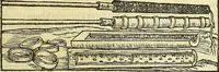 An illustration from De la pirotechnia : Libri X. doue ampiamente si tratta non solo di ogni sorte & diuersita di miniere, ma anchora quanto si ricerca intorno à la prattica di quelle cose di quel che si appartiene à l'arte de la fusione ouer gitto de metalli come d'ogni altra cosa simile à questa (1540)