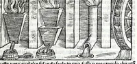 Picture 7 of 43 from De la pirotechnia libri X. : dove ampiamente si tratta non solo di ogni sorte & diuersita di miniere, ma anchora quanto si ricerca intorno à la prattica di quelle cose, di quel che si appartiene à l'arte de la fusione, ouer gitto de metalli, come d'ogni altra cosa simile à questa (1540), leaf 125