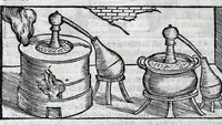 Picture 30 of 43 from De la pirotechnia libri X. : dove ampiamente si tratta non solo di ogni sorte & diuersita di miniere, ma anchora quanto si ricerca intorno à la prattica di quelle cose, di quel che si appartiene à l'arte de la fusione, ouer gitto de metalli, come d'ogni altra cosa simile à questa (1540), leaf 284