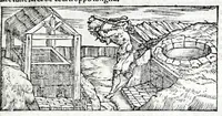 Picture 39 of 43 from De la pirotechnia libri X. : dove ampiamente si tratta non solo di ogni sorte & diuersita di miniere, ma anchora quanto si ricerca intorno à la prattica di quelle cose, di quel che si appartiene à l'arte de la fusione, ouer gitto de metalli, come d'ogni altra cosa simile à questa (1540), leaf 331