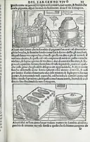 Picture 5 of 43 from De la pirotechnia libri X. : dove ampiamente si tratta non solo di ogni sorte & diuersita di miniere, ma anchora quanto si ricerca intorno à la prattica di quelle cose, di quel che si appartiene à l'arte de la fusione, ouer gitto de metalli, come d'ogni altra cosa simile à questa (1540), leaf 73