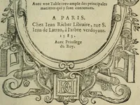An illustration from De la verité de la religion chrestienne, contre les athees, epícuriens, paiens, juifs, mahumedistes & autres infideles. Reueuë par l'autheur. Auec vne table tresample des principales matieres qui y sont contenues (1585)