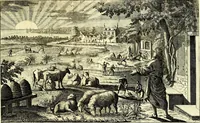 Picture 32 of 59 from De leermeester der zeden, vertoond in Horatius zinnebeelden, lierzangen, enz., Lof van 't landleven, en Bespiegeling op 't leven der menschen, verbeeld in de vier getyden des jaars. Met veele uitmuntende verzen vermeerderd (1781), leaf 126