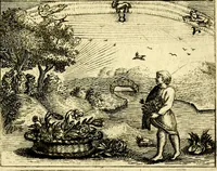 An illustration from De leermeester der zeden, vertoond in Horatius zinnebeelden, lierzangen, enz., Lof van 't landleven, en Bespiegeling op 't leven der menschen, verbeeld in de vier getyden des jaars. Met veele uitmuntende verzen vermeerderd (1781)