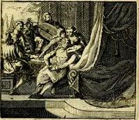 Picture 8 of 59 from De leermeester der zeden, vertoond in Horatius zinnebeelden, lierzangen, enz., Lof van 't landleven, en Bespiegeling op 't leven der menschen, verbeeld in de vier getyden des jaars. Met veele uitmuntende verzen vermeerderd (1781), leaf 20