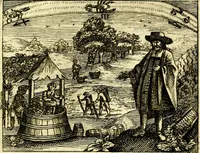 Picture 37 of 59 from De leermeester der zeden, vertoond in Horatius zinnebeelden, lierzangen, enz., Lof van 't landleven, en Bespiegeling op 't leven der menschen, verbeeld in de vier getyden des jaars. Met veele uitmuntende verzen vermeerderd (1781), leaf 212
