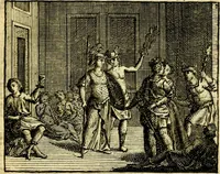 Picture 9 of 59 from De leermeester der zeden, vertoond in Horatius zinnebeelden, lierzangen, enz., Lof van 't landleven, en Bespiegeling op 't leven der menschen, verbeeld in de vier getyden des jaars. Met veele uitmuntende verzen vermeerderd (1781), leaf 22