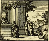 Picture 44 of 59 from De leermeester der zeden, vertoond in Horatius zinnebeelden, lierzangen, enz., Lof van 't landleven, en Bespiegeling op 't leven der menschen, verbeeld in de vier getyden des jaars. Met veele uitmuntende verzen vermeerderd (1781), leaf 286