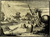 Picture 51 of 59 from De leermeester der zeden, vertoond in Horatius zinnebeelden, lierzangen, enz., Lof van 't landleven, en Bespiegeling op 't leven der menschen, verbeeld in de vier getyden des jaars. Met veele uitmuntende verzen vermeerderd (1781), leaf 326