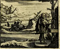 Picture 17 of 59 from De leermeester der zeden, vertoond in Horatius zinnebeelden, lierzangen, enz., Lof van 't landleven, en Bespiegeling op 't leven der menschen, verbeeld in de vier getyden des jaars. Met veele uitmuntende verzen vermeerderd (1781), leaf 38