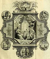 Picture 58 of 59 from De leermeester der zeden, vertoond in Horatius zinnebeelden, lierzangen, enz., Lof van 't landleven, en Bespiegeling op 't leven der menschen, verbeeld in de vier getyden des jaars. Met veele uitmuntende verzen vermeerderd (1781), leaf 394