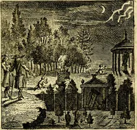 An illustration from De leermeester der zeden, vertoond in Horatius zinnebeelden, lierzangen, enz., Lof van 't landleven, en Bespiegeling op 't leven der menschen, verbeeld in de vier getyden des jaars. Met veele uitmuntende verzen vermeerderd (1781)