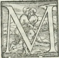 An illustration from De le lettere di m. Clavdio Tolomei lib. sette. Con vna breve dichiarazione in fine di tvtto l'ordin de l'ortografia di qvesta opera (1547)