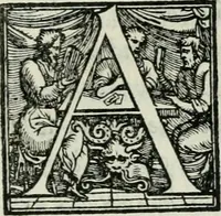 An illustration from De le lettere di m. Clavdio Tolomei lib. sette. Con vna breve dichiarazione in fine di tvtto l'ordin de l'ortografia di qvesta opera (1547)