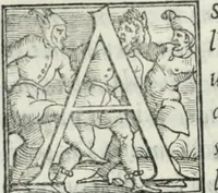 An illustration from De le lettere di m. Clavdio Tolomei lib. sette. Con vna breve dichiarazione in fine di tvtto l'ordin de l'ortografia di qvesta opera (1547)