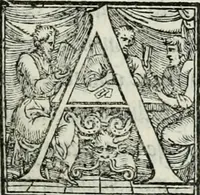 An illustration from De le lettere di m. Clavdio Tolomei lib. sette. Con vna breve dichiarazione in fine di tvtto l'ordin de l'ortografia di qvesta opera (1547)