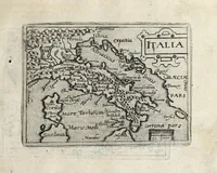 Picture 2 of 23 from Deliciae Italiae et index viatorius : indicans itinera ab vrbe Roma ad omnes in Italia, aliquas quoque extra Italiam civitates et oppida : quorum indicantur deliciae, sive quid in eorum singulis delicati, rari visuque digni sit : nempe templa ob structuram magnifica, delubra ob artem spectanda, palatia aedificiaque ob amplitudinem praeclara, picturae excellentium artificium, statuae eleganter sculptae, quicquid praeterea vbique in Italia, vel antiquitate rarum vel arte praeclarum est ... : huic libello visum fuit addere tabellas geographicas Italiae aliquarumque circa ipsam insularum ... (1603), leaf 179