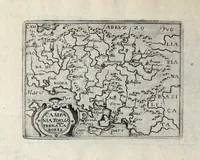 Picture 5 of 23 from Deliciae Italiae et index viatorius : indicans itinera ab vrbe Roma ad omnes in Italia, aliquas quoque extra Italiam civitates et oppida : quorum indicantur deliciae, sive quid in eorum singulis delicati, rari visuque digni sit : nempe templa ob structuram magnifica, delubra ob artem spectanda, palatia aedificiaque ob amplitudinem praeclara, picturae excellentium artificium, statuae eleganter sculptae, quicquid praeterea vbique in Italia, vel antiquitate rarum vel arte praeclarum est ... : huic libello visum fuit addere tabellas geographicas Italiae aliquarumque circa ipsam insularum ... (1603), leaf 182