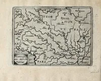 An illustration from Deliciae Italiae et index viatorius : indicans itinera ab vrbe Roma ad omnes in Italia, aliquas quoque extra Italiam civitates et oppida : quorum indicantur deliciae, sive quid in eorum singulis delicati, rari visuque digni sit : nempe templa ob structuram magnifica, delubra ob artem spectanda, palatia aedificiaque ob amplitudinem praeclara, picturae excellentium artificium, statuae eleganter sculptae, quicquid praeterea vbique in Italia, vel antiquitate rarum vel arte praeclarum est ... : huic libello visum fuit addere tabellas geographicas Italiae aliquarumque circa ipsam insularum ... (1603)
