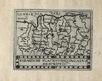 Picture 19 of 23 from Deliciae Italiae et index viatorius : indicans itinera ab vrbe Roma ad omnes in Italia, aliquas quoque extra Italiam civitates et oppida : quorum indicantur deliciae, sive quid in eorum singulis delicati, rari visuque digni sit : nempe templa ob structuram magnifica, delubra ob artem spectanda, palatia aedificiaque ob amplitudinem praeclara, picturae excellentium artificium, statuae eleganter sculptae, quicquid praeterea vbique in Italia, vel antiquitate rarum vel arte praeclarum est ... : huic libello visum fuit addere tabellas geographicas Italiae aliquarumque circa ipsam insularum ... (1603), leaf 198