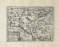 Picture 23 of 23 from Deliciae Italiae et index viatorius : indicans itinera ab vrbe Roma ad omnes in Italia, aliquas quoque extra Italiam civitates et oppida : quorum indicantur deliciae, sive quid in eorum singulis delicati, rari visuque digni sit : nempe templa ob structuram magnifica, delubra ob artem spectanda, palatia aedificiaque ob amplitudinem praeclara, picturae excellentium artificium, statuae eleganter sculptae, quicquid praeterea vbique in Italia, vel antiquitate rarum vel arte praeclarum est ... : huic libello visum fuit addere tabellas geographicas Italiae aliquarumque circa ipsam insularum ... (1603), leaf 202