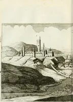 An illustration from Delineatio provinciarum Pannoniae et Imperii Turcici in Oriente : eine grundrichtige Beschreibung dess ganzen Aufgangs, sonderlich aber dess hochlöblichen Königreichs Ungarn, und der ganzen Türckey ... (1684)