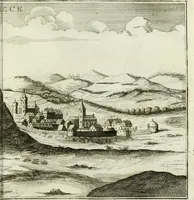 An illustration from Delineatio provinciarum Pannoniae et Imperii Turcici in Oriente : eine grundrichtige Beschreibung dess ganzen Aufgangs, sonderlich aber dess hochlöblichen Königreichs Ungarn, und der ganzen Türckey ... (1684)