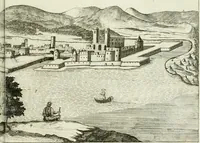 An illustration from Delineatio provinciarum Pannoniae et Imperii Turcici in Oriente : eine grundrichtige Beschreibung dess ganzen Aufgangs, sonderlich aber dess hochlöblichen Königreichs Ungarn, und der ganzen Türckey ... (1684)