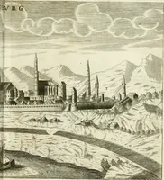 An illustration from Delineatio provinciarum Pannoniae et Imperii Turcici in Oriente : eine grundrichtige Beschreibung dess ganzen Aufgangs, sonderlich aber dess hochlöblichen Königreichs Ungarn, und der ganzen Türckey ... (1684)