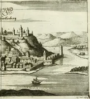 An illustration from Delineatio provinciarum Pannoniae et Imperii Turcici in Oriente : eine grundrichtige Beschreibung dess ganzen Aufgangs, sonderlich aber dess hochlöblichen Königreichs Ungarn, und der ganzen Türckey ... (1684)