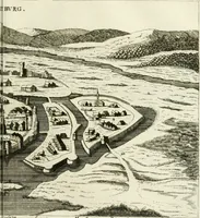 An illustration from Delineatio provinciarum Pannoniae et Imperii Turcici in Oriente : eine grundrichtige Beschreibung dess ganzen Aufgangs, sonderlich aber dess hochlöblichen Königreichs Ungarn, und der ganzen Türckey ... (1684)