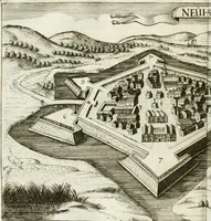 An illustration from Delineatio provinciarum Pannoniae et Imperii Turcici in Oriente : eine grundrichtige Beschreibung dess ganzen Aufgangs, sonderlich aber dess hochlöblichen Königreichs Ungarn, und der ganzen Türckey ... (1684)