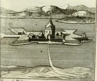 An illustration from Delineatio provinciarum Pannoniae et Imperii Turcici in Oriente : eine grundrichtige Beschreibung dess ganzen Aufgangs, sonderlich aber dess hochlöblichen Königreichs Ungarn, und der ganzen Türckey ... (1684)