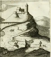An illustration from Delineatio provinciarum Pannoniae et Imperii Turcici in Oriente : eine grundrichtige Beschreibung dess ganzen Aufgangs, sonderlich aber dess hochlöblichen Königreichs Ungarn, und der ganzen Türckey ... (1684)
