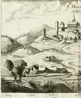 An illustration from Delineatio provinciarum Pannoniae et Imperii Turcici in Oriente : eine grundrichtige Beschreibung dess ganzen Aufgangs, sonderlich aber dess hochlöblichen Königreichs Ungarn, und der ganzen Türckey ... (1684)