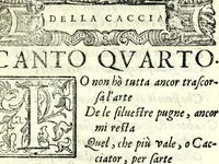 An illustration from Della caccia. Poema (1591)