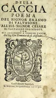 Picture 1 of 21 from Della caccia. Poema (1591), leaf 7