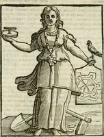 An illustration from Della nouissima Iconologia di Cesare Ripa Perugino Caualier de SS. Mauritio & Lazzaro : parte prima [-terza] : nella quale si descriuono diuerse imagini di virtu, vitij, affetti, passioni humane, arti, discipline, humori, elementi, corpi celesti, prouincie d'Italia, fiumi tutte parte del mondo, & altre infinite materie : opera utile ad oratori, predicatori, poeti, pittori, scultori, disegnatori, & ad'ogni studioso : per inuentar concetti, emblemi, ed'imprese, per diuisare qual si voglia apparato nutiale, funerale, trionsale : per rappresentar poemi drammatici, e per figurare co' suoi proprij simboli ciò che può cadere in pensiero humano : ampliata in quest' ultima editione non solo dallostesso auttore di trecento e cinquantadue imagini con molti discorsi pieni di varia eruditione & con molti indici copiosi (1625)