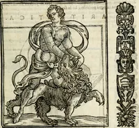 Picture 27 of 333 from Della nouissima Iconologia di Cesare Ripa Perugino Caualier de SS. Mauritio & Lazzaro : parte prima [-terza] : nella quale si descriuono diuerse imagini di virtu, vitij, affetti, passioni humane, arti, discipline, humori, elementi, corpi celesti, prouincie d'Italia, fiumi tutte parte del mondo, & altre infinite materie : opera utile ad oratori, predicatori, poeti, pittori, scultori, disegnatori, & ad'ogni studioso : per inuentar concetti, emblemi, ed'imprese, per diuisare qual si voglia apparato nutiale, funerale, trionsale : per rappresentar poemi drammatici, e per figurare co' suoi proprij simboli ciò che può cadere in pensiero humano : ampliata in quest' ultima editione non solo dallostesso auttore di trecento e cinquantadue imagini con molti discorsi pieni di varia eruditione & con molti indici copiosi (1625), leaf 108