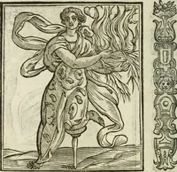 An illustration from Della nouissima Iconologia di Cesare Ripa Perugino Caualier de SS. Mauritio & Lazzaro : parte prima [-terza] : nella quale si descriuono diuerse imagini di virtu, vitij, affetti, passioni humane, arti, discipline, humori, elementi, corpi celesti, prouincie d'Italia, fiumi tutte parte del mondo, & altre infinite materie : opera utile ad oratori, predicatori, poeti, pittori, scultori, disegnatori, & ad'ogni studioso : per inuentar concetti, emblemi, ed'imprese, per diuisare qual si voglia apparato nutiale, funerale, trionsale : per rappresentar poemi drammatici, e per figurare co' suoi proprij simboli ciò che può cadere in pensiero humano : ampliata in quest' ultima editione non solo dallostesso auttore di trecento e cinquantadue imagini con molti discorsi pieni di varia eruditione & con molti indici copiosi (1625)