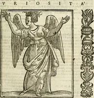 An illustration from Della nouissima Iconologia di Cesare Ripa Perugino Caualier de SS. Mauritio & Lazzaro : parte prima [-terza] : nella quale si descriuono diuerse imagini di virtu, vitij, affetti, passioni humane, arti, discipline, humori, elementi, corpi celesti, prouincie d'Italia, fiumi tutte parte del mondo, & altre infinite materie : opera utile ad oratori, predicatori, poeti, pittori, scultori, disegnatori, & ad'ogni studioso : per inuentar concetti, emblemi, ed'imprese, per diuisare qual si voglia apparato nutiale, funerale, trionsale : per rappresentar poemi drammatici, e per figurare co' suoi proprij simboli ciò che può cadere in pensiero humano : ampliata in quest' ultima editione non solo dallostesso auttore di trecento e cinquantadue imagini con molti discorsi pieni di varia eruditione & con molti indici copiosi (1625)