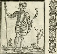 An illustration from Della nouissima Iconologia di Cesare Ripa Perugino Caualier de SS. Mauritio & Lazzaro : parte prima [-terza] : nella quale si descriuono diuerse imagini di virtu, vitij, affetti, passioni humane, arti, discipline, humori, elementi, corpi celesti, prouincie d'Italia, fiumi tutte parte del mondo, & altre infinite materie : opera utile ad oratori, predicatori, poeti, pittori, scultori, disegnatori, & ad'ogni studioso : per inuentar concetti, emblemi, ed'imprese, per diuisare qual si voglia apparato nutiale, funerale, trionsale : per rappresentar poemi drammatici, e per figurare co' suoi proprij simboli ciò che può cadere in pensiero humano : ampliata in quest' ultima editione non solo dallostesso auttore di trecento e cinquantadue imagini con molti discorsi pieni di varia eruditione & con molti indici copiosi (1625)